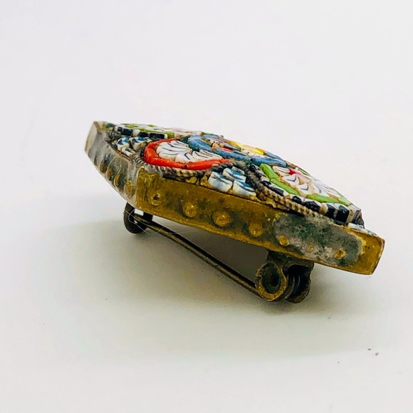 Vintage Antique micro mosaic brooch - Picture 4 of 6